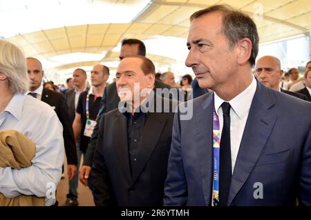 Repertorio fotografico, Italia. 30th giugno, 2023. VISITA DI SILVIO BERLUSCONI ALL'EXPO MILANO 2015 AL PADIGLIONE EATALY E GIUSEPPE SALA (MILANO - 2015-07-13, MATARAZZO/SALERNO) ps la foto può essere utilizzata nel rispetto del contesto in cui è stata scattata, E senza l'intento diffamatorio del decoro delle persone rappresentate solo uso Editoriale Credit: Independent Photo Agency/Alamy Live News Foto Stock