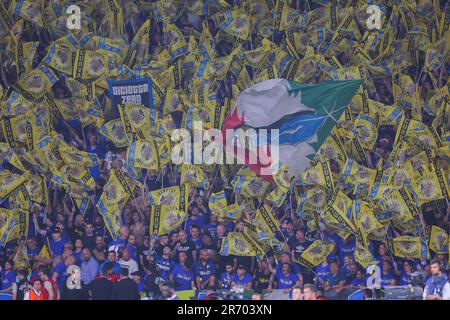Istanbul, Turchia. 10th giugno, 2023. ISTANBUL, TURCHIA - 10 GIUGNO: Tifosi durante la finale della UEFA Champions League tra il Manchester City FC e il FC Internazionale Milano allo Stadio Olimpico Ataturk il 10 giugno 2023 a Istanbul, Turchia (Photo by /Orange Pictures) Credit: Orange Pics BV/Alamy Live News Foto Stock