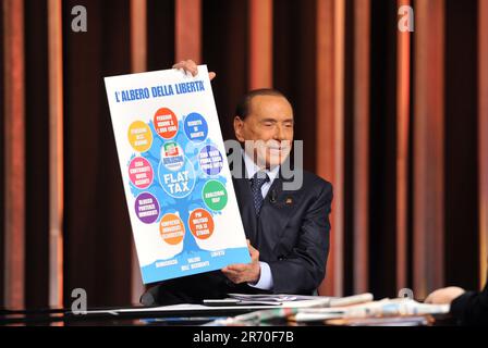 Roma, Italia. 11th Feb, 2018. Roma, trasmissione 'in 1/2 ore'. Nella foto: Silvio Berlusconi Credit: Agenzia indipendente per la fotografia/Alamy Live News Foto Stock