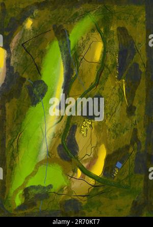 pittura digitale, arte digitale, pittura astratta, arte astratta, arte colorata, arte colorata, pittura colorata, pittura colorata, astratto colorato, Foto Stock