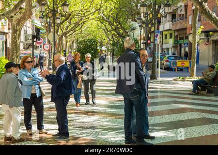 passeggiata nel centro di Gandia Foto Stock