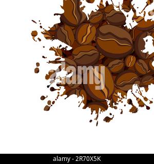 sfondo caffè, questa illustrazione può essere utile come lavoro di progettazione Illustrazione Vettoriale