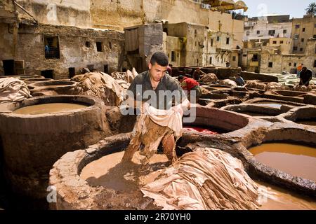 Marocco. Es. Conceria Chouara Foto Stock