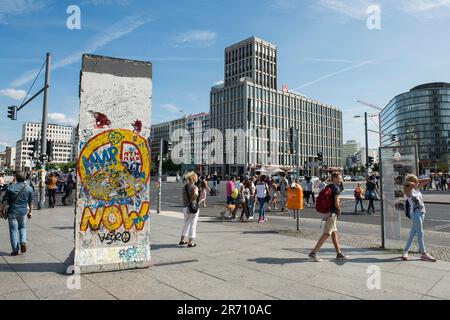 Germania. Berlino. Potsdamer Platz. Muro di Berlino Foto Stock