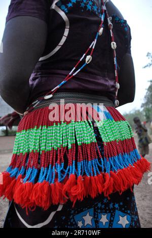 Benin. Koussucoungou. danza locale Foto Stock