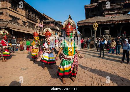 Folklore. bhaktapur. nepal Foto Stock