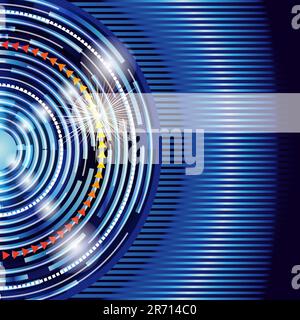 Sfondo digitale blu Illustrazione Vettoriale