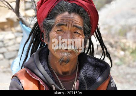 Nepal. Mustang. verticale Foto Stock