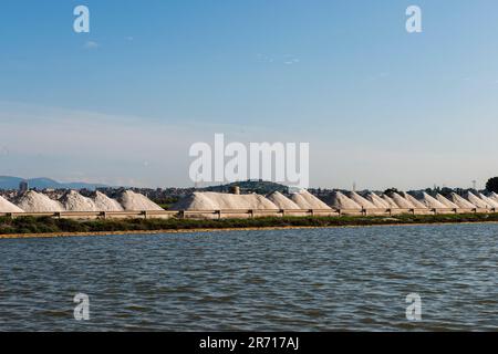 Riserva naturale integrale saline di trapani e paceco. sicilia Foto Stock