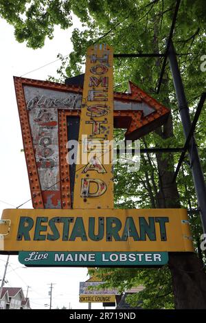 Americana = Vintage Neon Sign Foto Stock