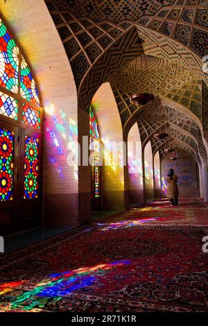 Asia, Iran, Shiraz, Nasir Ol Molk moschea Foto Stock