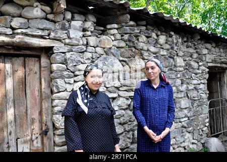 Russia. Dagestan. AnSalta villaggio. la vita quotidiana Foto Stock