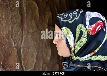 Russia. Dagestan. AnSalta villaggio. la vita quotidiana Foto Stock