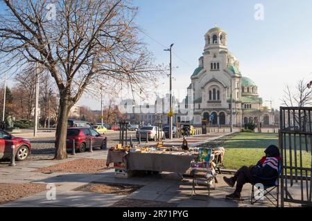 Bulgaria. Sofia. mercato dell'antiquariato Foto Stock