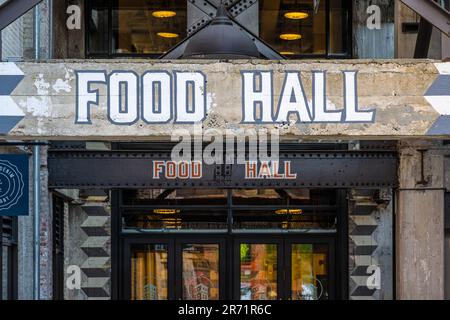 Ingresso alla Food Hall al mercato di Ponce City ad Atlanta, Georgia. (USA) Foto Stock