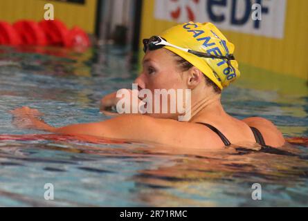 Rennes, Francia. 12th giugno, 2023. Pauline Mahieu di Canet 66, Heat 100 M backstroke durante i campionati francesi di nuoto Elite il 12 giugno 2023 a Rennes, Francia - Foto Laurent Lairys/DPPI Credit: DPPI Media/Alamy Live News Foto Stock