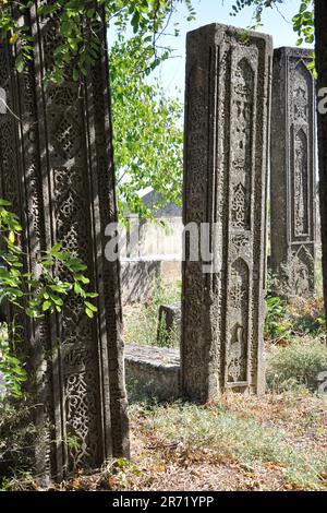 Russia. Dagestan. Derbent. cimitero musulmano Foto Stock