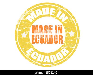 Francobollo in gomma grunge Ecuador Illustrazione Vettoriale