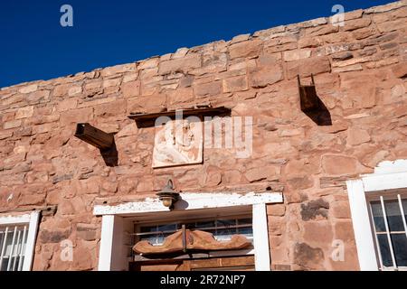 Dettagli dell'edificio, Hubbell Trading Post National Historic Site, Ganado, Arizona, USA. Foto Stock