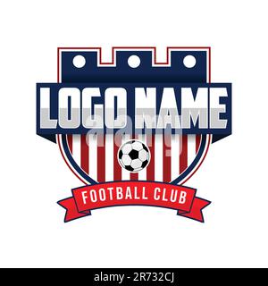 Logo di calcio o distintivo di Football Club Illustrazione Vettoriale
