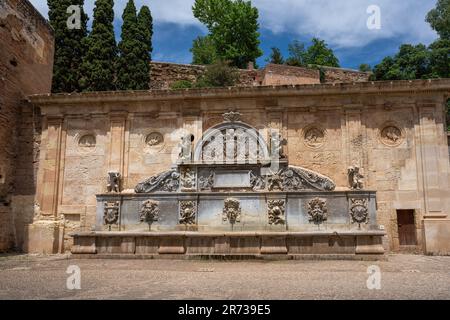 Pilastro della Fontana di Carlos V all'Alhambra - Granada, Andalusia, Spagna Foto Stock