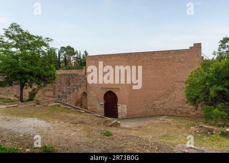 Porta dei sette piani (Puerta de los Siete Suelos) a Alhambra - Granada, Andalusia, Spagna Foto Stock