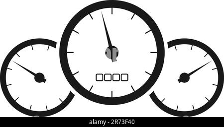 Illustrazione del disegno vettoriale dell'icona del misuratore di velocità Illustrazione Vettoriale