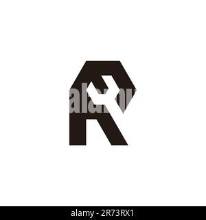 lettera r chiave logo servizio vettore Illustrazione Vettoriale