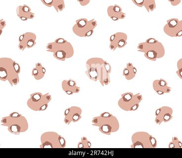 Modello vettoriale dei simboli dell'occulto. Struttura dei teschi. Stampa su tessuti di fabbrica. Isolato su sfondo bianco Illustrazione Vettoriale