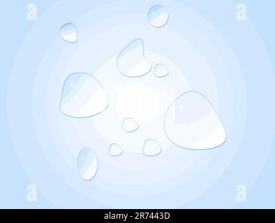 Sfondo gocce d'acqua, illustrazione vettoriale Illustrazione Vettoriale
