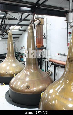 Il whisky si trova presso la distilleria Bowmore sull'isola di Islay, Argyll e Bute, Scozia Foto Stock