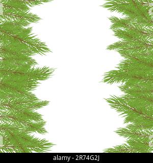 Albero di pelliccia verde di Natale con decorazione. Illustrazione vettoriale Illustrazione Vettoriale
