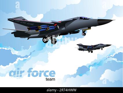 Air Force team. Illustrazione Vettoriale Illustrazione Vettoriale
