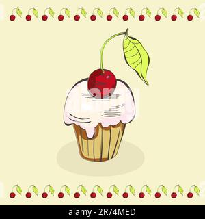 Cupcake Illustrazione Vettoriale