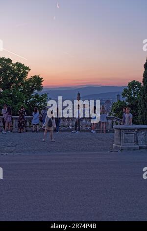 Firenze Italia, tramonto Foto Stock