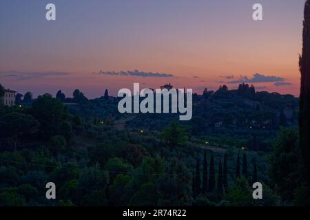 Firenze Italia, tramonto Foto Stock