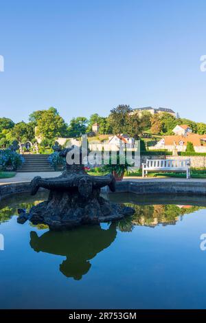 Blankenburg, Schloss Blankenburg Castello, parco Schlosspark a Harz, Sassonia-Anhalt, Germania Foto Stock