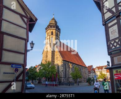 Hann. Münden, Chiesa di San Blasius, Città Vecchia di Weserbergland, bassa Sassonia, Germania Foto Stock