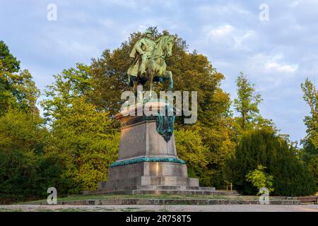 Coburg, Ernst II Monumento a Oberfranken, alta Franconia, Baviera, Germania Foto Stock