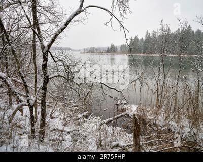 Lech poco prima del serbatoio a sbarramento 19 Foto Stock