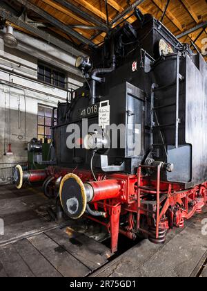 Parco ferroviario, museo ferroviario ad Augusta Foto Stock