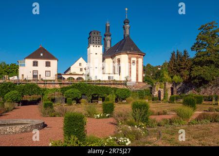 Chiesa del Castello sulla collina del castello, Blieskastel, Bliesgau, Saarland, Germania Foto Stock