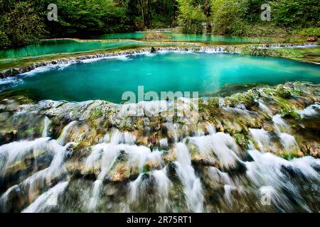 Cascade de Tufs, Baume-les-Messieurs, Giura, Borgogna-Franca Contea, Francia Foto Stock