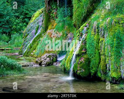 Cascade de Tufs, Baume-les-Messieurs, Giura, Borgogna-Franca Contea, Francia Foto Stock