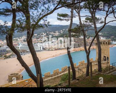 Spagna, Costa Brava, Tossa de Mar, Castello Foto Stock