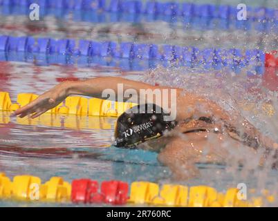 Melanie Henique di CN Marseille, Heat 50m donne freestyle durante il Campionato di nuoto francese Elite il 13 giugno 2023 a Rennes, Francia - Foto Laurent Lairys / MAXPPP Foto Stock