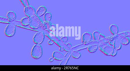 Candida tropicalis lieviti, funghi microscopici che causano infezioni in pazienti immunocompromessi. Illustrazione del computer che mostra pseudohyphae e BLAST Foto Stock