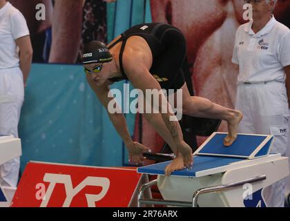 Rennes, Francia. 13th giugno, 2023. Melanie Henique di CN Marseille, Heat 50m donne freestyle durante il Campionato di nuoto francese Elite il 13 giugno 2023 a Rennes, Francia. Foto di Laurent Lairys/ABACAPRESS.COM Credit: Abaca Press/Alamy Live News Foto Stock