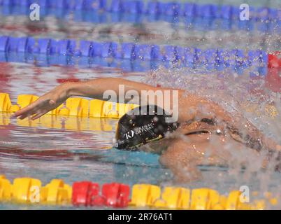 Rennes, Francia. 13th giugno, 2023. Melanie Henique di CN Marseille, Heat 50m donne freestyle durante il Campionato di nuoto francese Elite il 13 giugno 2023 a Rennes, Francia. Foto di Laurent Lairys/ABACAPRESS.COM Credit: Abaca Press/Alamy Live News Foto Stock