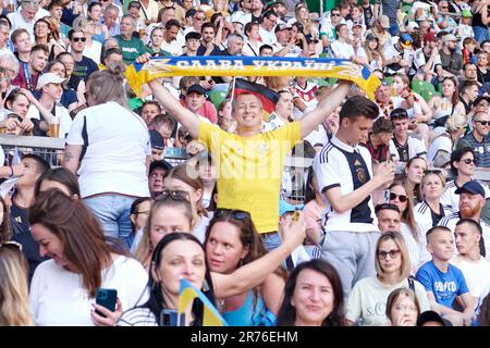 BREMA, GERMANIA - 12 Giugno, 2023: La partita di calcio amichevole Germania - Ucraina al Weser Stadium Foto Stock